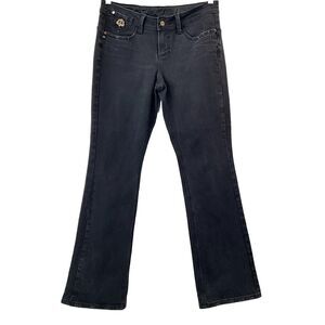 Dereon Beyoncé Black Bootcut Jeans Rhinestone Streetwear 9/10